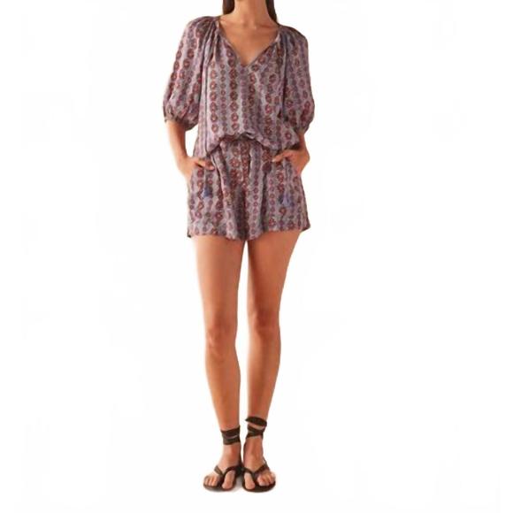 NEW OMIKA asha shorts in omari hibiscus - Picture 6 of 6